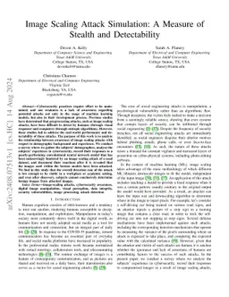 Image Scaling Attack Simulation: A Measure of Stealth and Detectability