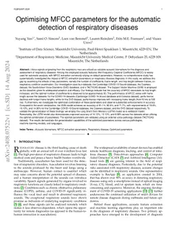 Optimising MFCC parameters for the automatic detection of respiratory
  diseases