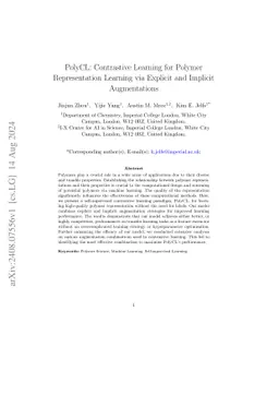 PolyCL: Contrastive Learning for Polymer Representation Learning via
  Explicit and Implicit Augmentations