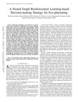 A Nested Graph Reinforcement Learning-based Decision-making Strategy for
  Eco-platooning