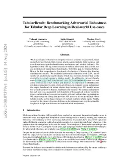 TabularBench: Benchmarking Adversarial Robustness for Tabular Deep
  Learning in Real-world Use-cases