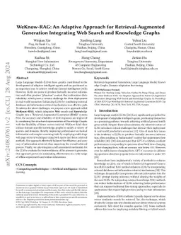 WeKnow-RAG: An Adaptive Approach for Retrieval-Augmented Generation
  Integrating Web Search and Knowledge Graphs