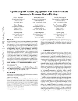 Optimizing HIV Patient Engagement with Reinforcement Learning in
  Resource-Limited Settings
