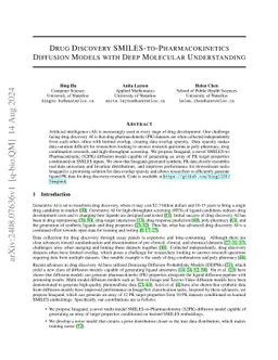 Drug Discovery SMILES-to-Pharmacokinetics Diffusion Models with Deep Molecular Understanding