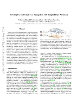 Boosting Unconstrained Face Recognition with Targeted Style Adversary