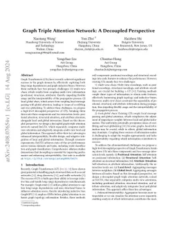 Graph Triple Attention Network: A Decoupled Perspective