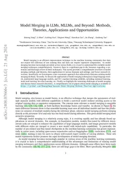 Model Merging in LLMs, MLLMs, and Beyond: Methods, Theories, Applications and Opportunities