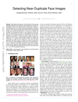 Detecting Near-Duplicate Face Images