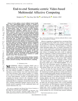 End-to-end Semantic-centric Video-based Multimodal Affective Computing