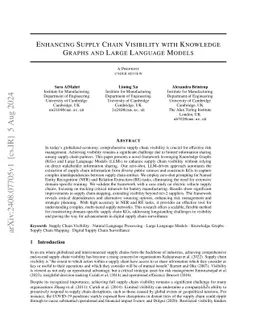Enhancing Supply Chain Visibility with Knowledge Graphs and Large
  Language Models