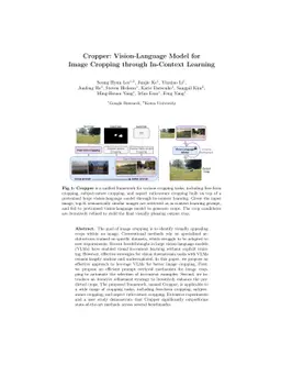 Cropper: Vision-Language Model for Image Cropping through In-Context Learning