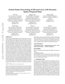 System States Forecasting of Microservices with Dynamic Spatio-Temporal
  Data