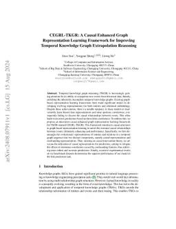 CEGRL-TKGR: A Causal Enhanced Graph Representation Learning Framework for Temporal Knowledge Graph Reasoning