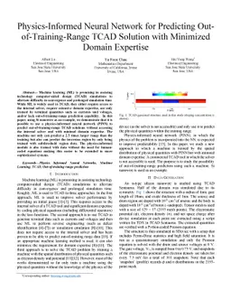 Physics-Informed Neural Network for Predicting Out-of-Training-Range
  TCAD Solution with Minimized Domain Expertise