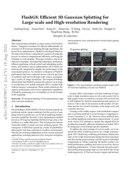 FlashGS: Efficient 3D Gaussian Splatting for Large-scale and
  High-resolution Rendering