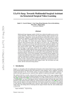 LLaVA-Surg: Towards Multimodal Surgical Assistant via Structured
  Surgical Video Learning