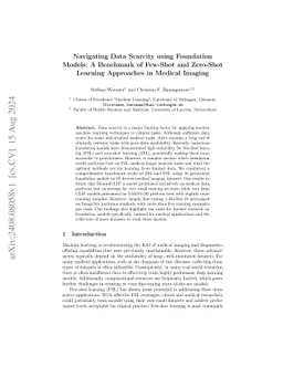 Navigating Data Scarcity using Foundation Models: A Benchmark of
  Few-Shot and Zero-Shot Learning Approaches in Medical Imaging