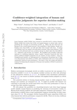 Confidence-weighted integration of human and machine judgments for superior decision-making