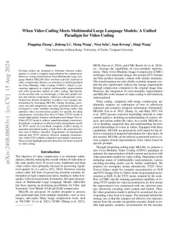 When Video Coding Meets Multimodal Large Language Models: A Unified Paradigm for Video Coding