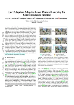 CorrAdaptor: Adaptive Local Context Learning for Correspondence Pruning