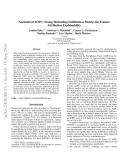 Normalized AOPC: Fixing Misleading Faithfulness Metrics for Feature Attribution Explainability