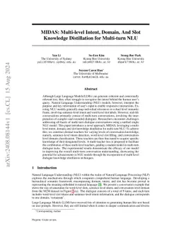 MIDAS: Multi-level Intent, Domain, And Slot Knowledge Distillation for Multi-turn NLU