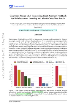 DeepSeek-Prover-V1.5: Harnessing Proof Assistant Feedback for
  Reinforcement Learning and Monte-Carlo Tree Search