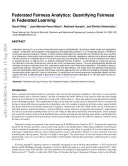 Federated Fairness Analytics: Quantifying Fairness in Federated Learning