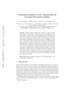 Enhancing Sharpness-Aware Minimization by Learning Perturbation Radius