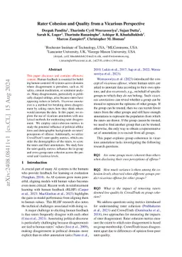 Rater Cohesion and Quality from a Vicarious Perspective