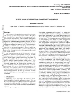 Inverse design with conditional cascaded diffusion models