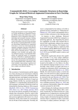 CommunityKG-RAG: Leveraging Community Structures in Knowledge Graphs for
  Advanced Retrieval-Augmented Generation in Fact-Checking