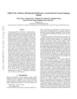 ABQ-LLM: Arbitrary-Bit Quantized Inference Acceleration for Large Language Models