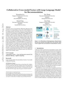 Collaborative Cross-modal Fusion with Large Language Model for
  Recommendation