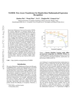 TAMER: Tree-Aware Transformer for Handwritten Mathematical Expression
  Recognition