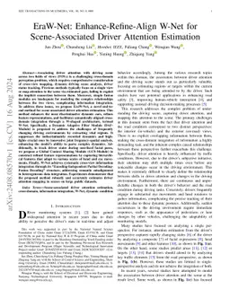 EraW-Net: Enhance-Refine-Align W-Net for Scene-Associated Driver
  Attention Estimation