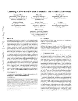 Learning A Low-Level Vision Generalist via Visual Task Prompt