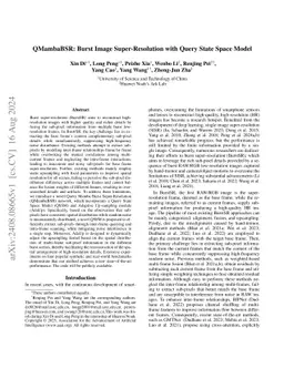 QMambaBSR: Burst Image Super-Resolution with Query State Space Model