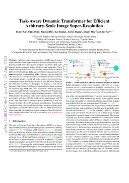 Task-Aware Dynamic Transformer for Efficient Arbitrary-Scale Image
  Super-Resolution