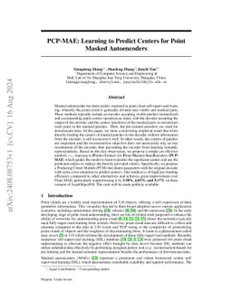 PCP-MAE: Learning to Predict Centers for Point Masked Autoencoders