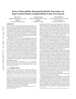 Vital: Vulnerability-Oriented Symbolic Execution via Type-Unsafe Pointer-Guided Monte Carlo Tree Search