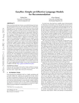 EasyRec: Simple yet Effective Language Models for Recommendation