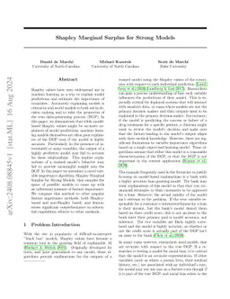 Shapley Marginal Surplus for Strong Models