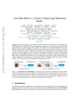 xGen-MM (BLIP-3): A Family of Open Large Multimodal Models