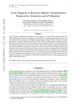 Cyclic Supports in Recursive Bipolar Argumentation Frameworks: Semantics
  and LP Mapping