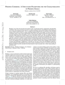 Phishing Codebook: A Structured Framework for the Characterization of
  Phishing Emails
