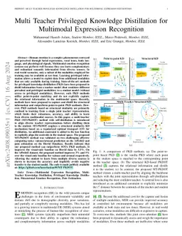 Multi Teacher Privileged Knowledge Distillation for Multimodal
  Expression Recognition