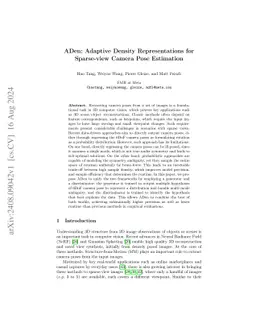 ADen: Adaptive Density Representations for Sparse-view Camera Pose
  Estimation