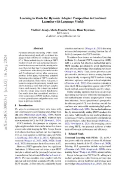 Learning to Route for Dynamic Adapter Composition in Continual Learning
  with Language Models