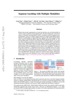Segment Anything with Multiple Modalities